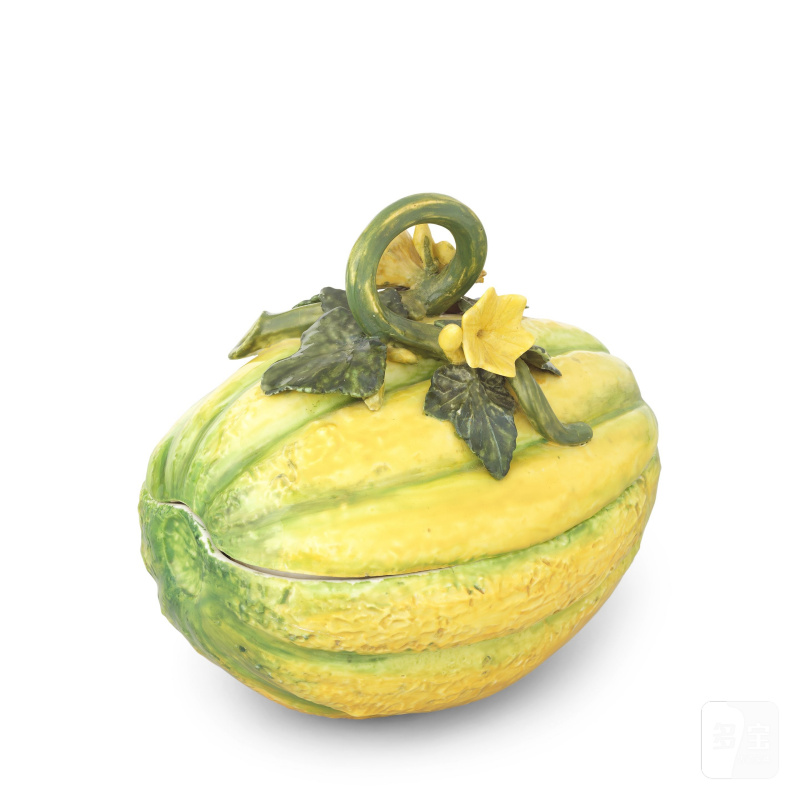 A Chelsea melon tureen and cover, circa 1755 - 图5